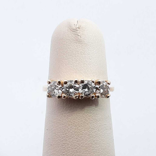 10k Yellow Gold 1.2ctw Diamond Ring Size 5.5, 2.45 Grams Hs0224wcrsa