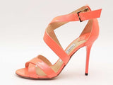Jimmy Choo Neon Patent Lottie Heels Orange Size 36.5 Aa0826rzsa