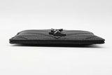 Ysl Saint Laurent Cassandre Black Leather Card Case Sd0726lrzdu