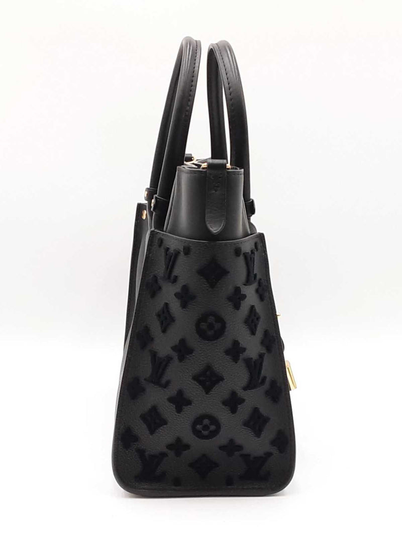 Louis Vuitton On My Side Mm Black Leather Tote Bag Fw0525lczxdu