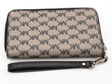 Michael Kors Jet Set Travel Continental Wristlet Gray Wallet Aa0626wzsa