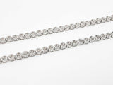 3.09 Cttw Lab-grown Diamond Sterling Tennis Necklace 6.2 Gram 17 In Fw0725irxdu