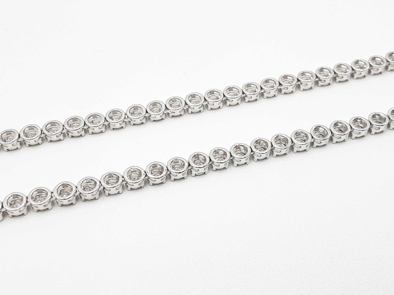 3.09 Cttw Lab-grown Diamond Sterling Tennis Necklace 6.2 Gram 17 In Fw0725irxdu