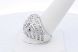 1.3cttw Diamond Ring In 18k White Gold 25.4 Grams Size 9.75 Eb0926oxxzde