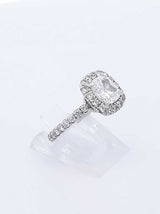2.46 Cttw Diamond & Platinum Halo Ring With Cert. 6.7 Grams Size 4 Fw0725pxzxdu