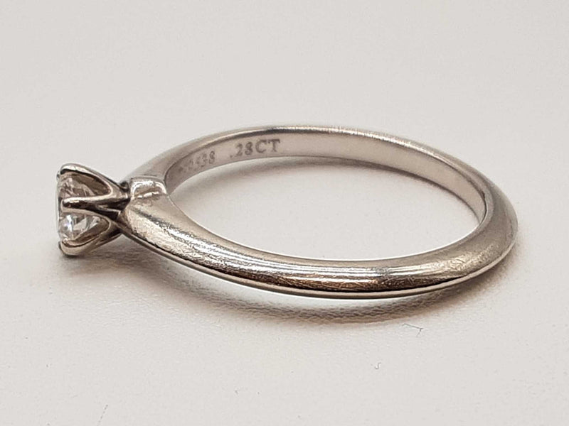 Tiffany & Co Diamond 0.950 Platinum 3.9g Solitaire Ring Size 6 Do0725pxzde