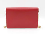 Prada Mini Chain Shoulder Bag In Red Saffiano Lux Leather Fw0326pzxdu