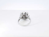 2.0 Cttw Diamond & 18k White Gold Floral Statement Ring 6 Grams Size 7 Fw00426prxdu