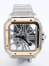 Cartier Santos Skeleton 40mm Large Stainless Steel Manual Watch Fw0426ozxzxdu