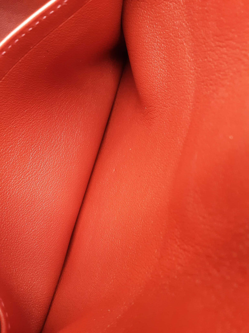 Hermes Birkin 25 Rouge Tomate Red Box Calf Palladium Handbag Do0925lxzxzde