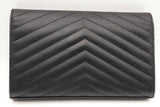 Yves Saint Laurent Matelasse Chevron Quilted Wallet With Chain Eb0726orxsa