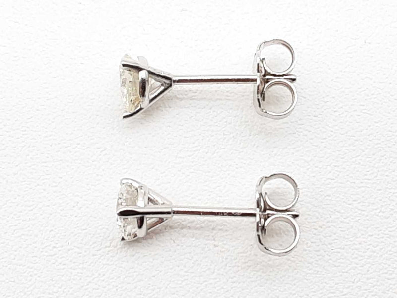 0.60 Ctw Diamonds 14k White Gold 0.7g Stud Earrings Do0225pxzde