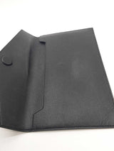 Yves Saint Laurent Uptown Black Leather Envelope Clutch Pouch Eb0726wrxde