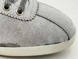 Gucci Bambi Web Silver Sparkle Sneakers Size 9 Fw0724lxzsa