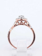 .22 Cttw 14k Rose Gold Cluster Ring 4.3 Grams Size 7 Fw0125ocrdu