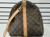 Louis Vuitton Brown Monogram Keepall Bandouliere 55 Duffle Bag Vc0826llopmia
