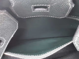 Hermes Birkin 25 Custom Tricolor Green Epsom Palladium Handbag Do0226oclxzde