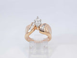 0.92 Cttw Diamond & 14k Yellow Gold Bypass Ring 7.8 Grams Size 6.5 Fw0925lrxzdu