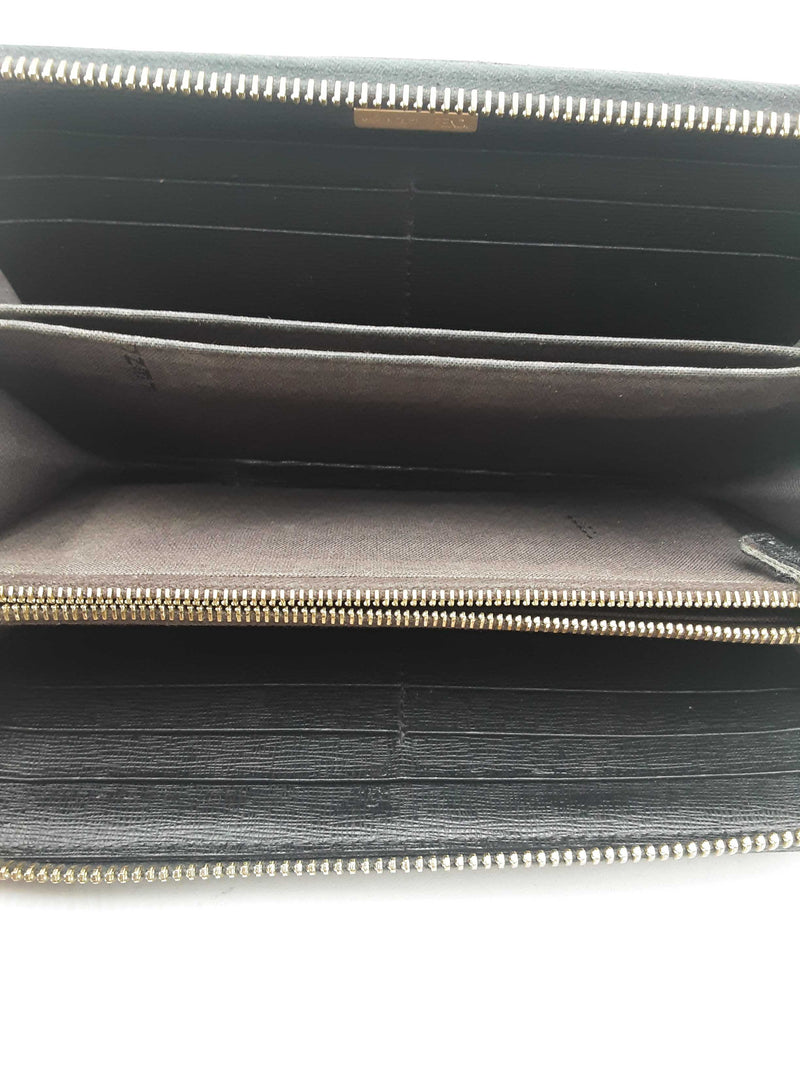 Fendi Zip Around Black Leather Wallet Sd0425rzsa