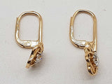0.45 Cttw Lab Grown Diamonds 14k Yellow Gold 2.7g Flower Solitaire Clasp Earrings Do0525wirde