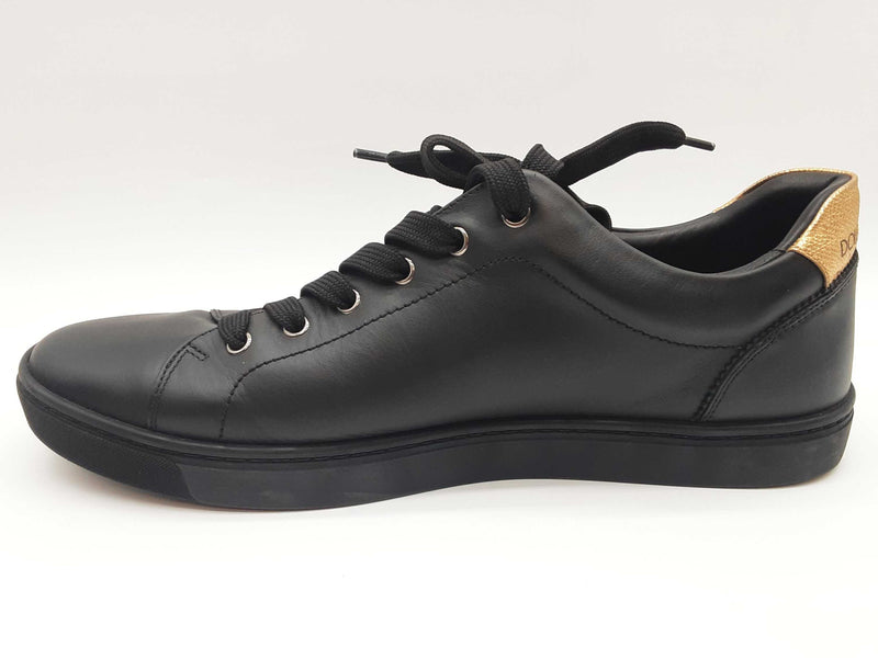 Dolce & Gabbana Dg Sacred Heart Black Leather Shoes Size Uk 10 Do0925lxzde