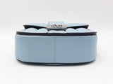 Coach Georgie Saddle Bag In Baby Blue Puffy-quilted Leather Fw1225sxdu