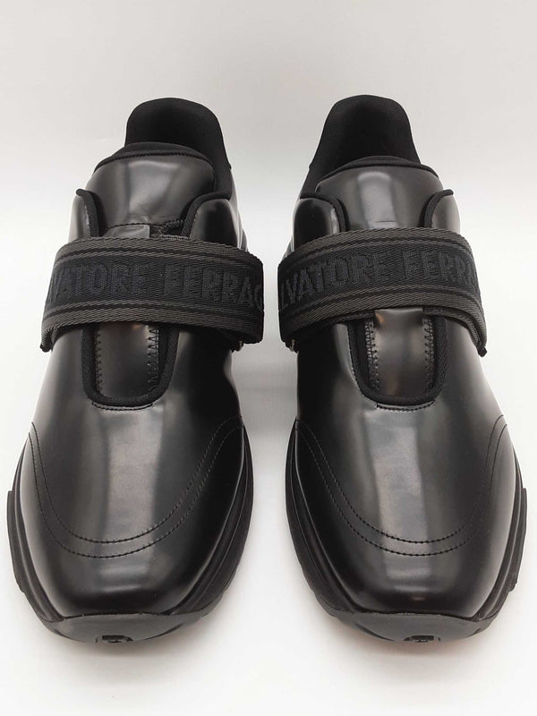 Salvatore Ferragamo Tommy Nero Black Leather Slip On Shoes Size 9m Do0825lxzde