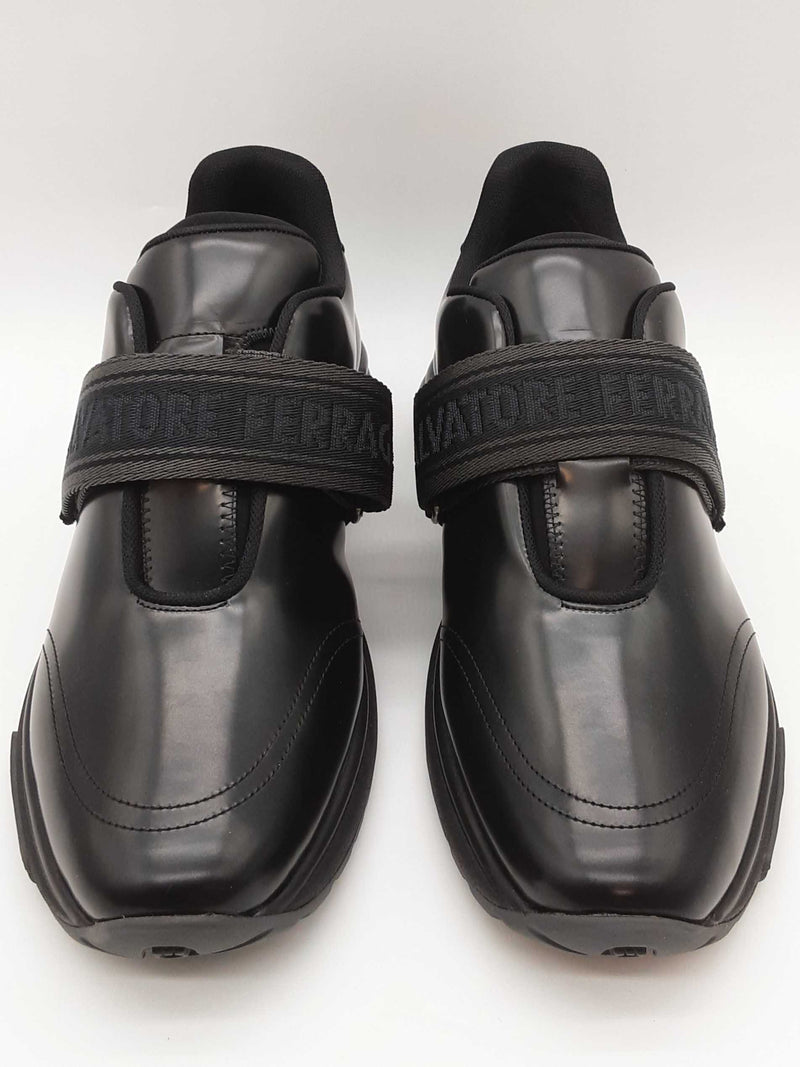 Salvatore Ferragamo Tommy Nero Black Leather Slip On Shoes Size 9m Do0825lxzde