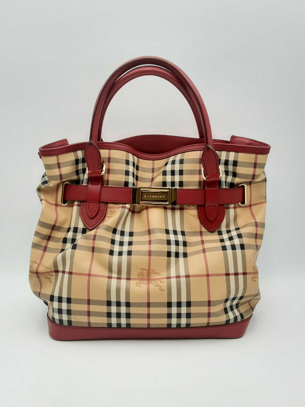 Burberry Golderton Haymarket Check Canterbury Coated Canvas Tote Bag Fw1124orxsa