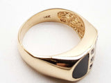 Approx 0.09 Ctw Diamonds 14k Yg 9.5g Onyx Ring Size 9 Do0924worde