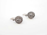 0.32 Cttw Diamond & 14k White Gold Halo Drop Earrings 4.3 Grams Fw0826ocrdu