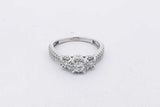 0.3cttw Diamond Ring In 10k White Gold 2.7 Grams Size 7.5 Eb0826wrxsa