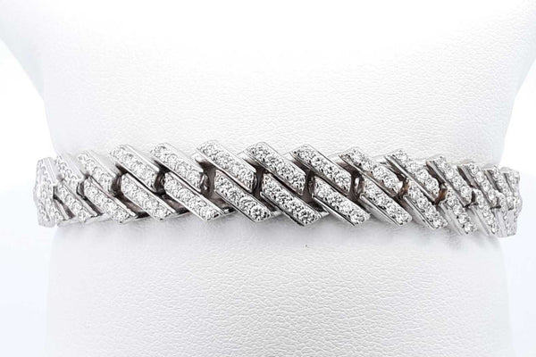 Approx. 5.96ctw Diamond Tennis Bracelet 10k White Gold 40.2 Grams Eb1024orxzsa