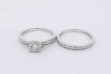 0.27cttw Diamond Wedding Set In 10k White Gold 4.4 Grams Size 7 Eb0226olxsa