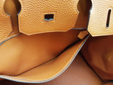 Hermes Birkin 35 Orange Togo Palladium Handbag Do0325crxzde