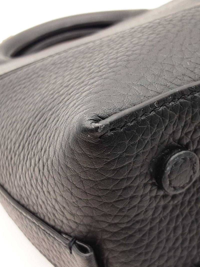 Tiffany & Co. Return To Tiffany Black Grained Leather Mini Tote Bag Fw1125rxzdu