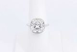 Lab Grown Cushion Cut Center Diamond 6ctw In 14k White Gold 4.6g Eb0623iprx