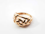 14k Yellow Gold Woven Dome Ring 4.2 Grams Size 5.75 Fw0526ozxdu