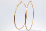 18k Yellow Gold Hoop Earrings 2.8 Grams Eb0826ocrsa