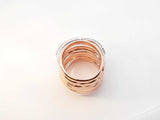 1.34 Cttw Diamond & 14k Rose Gold Overlap Ring 14 Grams Size 6.5 Fw0826rrzdu