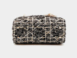 Christian Dior Mini Lady Dior In Tweed & Gold Cannage Fw0825wzxzdu