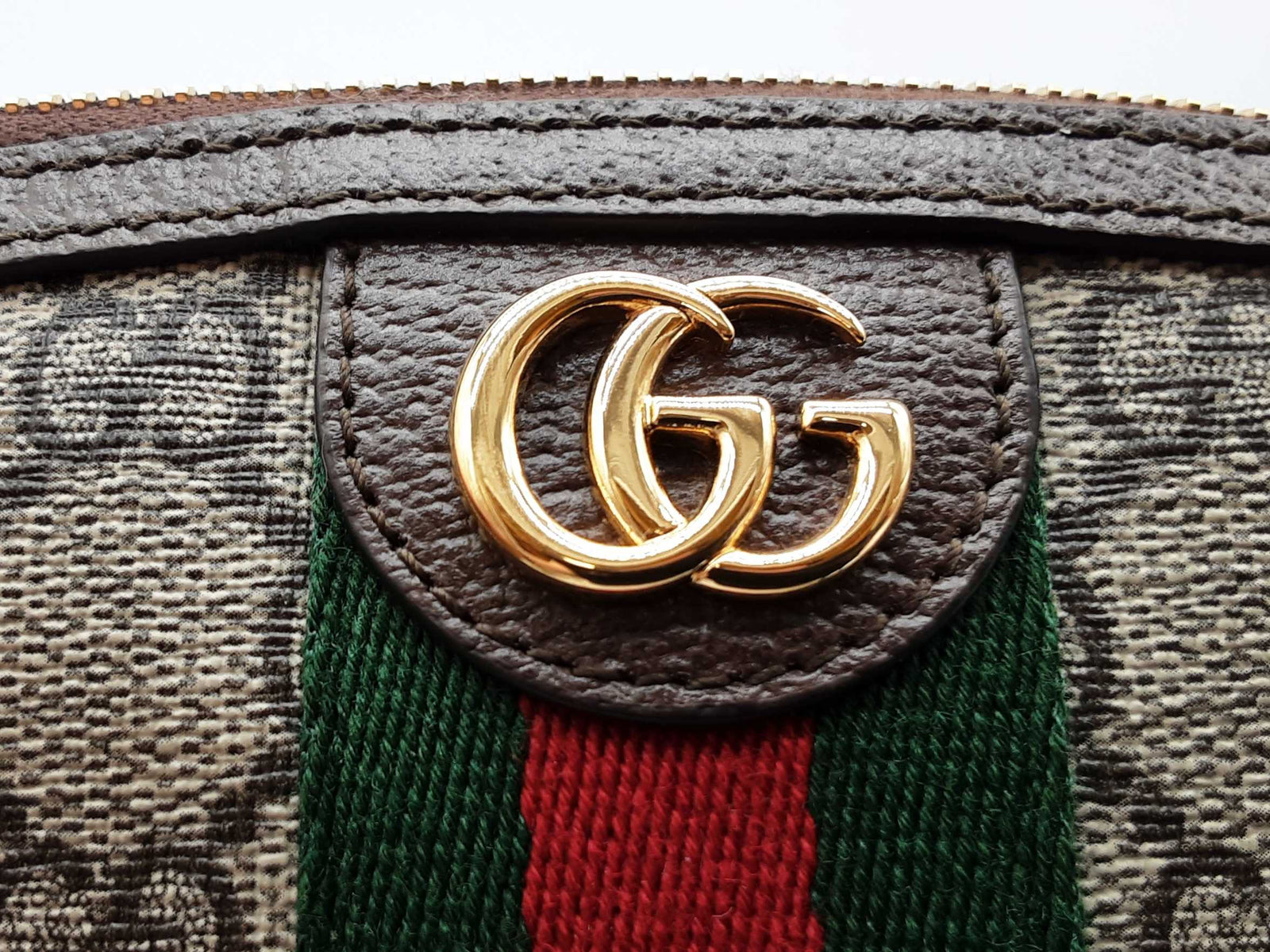 Gucci 625551 Ophidia Tan Gg Supreme Coated Canvas Cosmetics Pouch