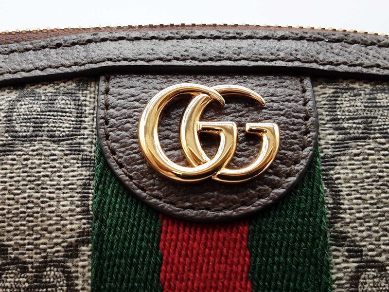 Gucci 625551 Ophidia Tan Gg Supreme Coated Canvas Cosmetics Pouch Do0325rxzde