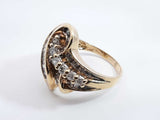 1.16 Cttw Diamond & 14k Yellow Gold Cocktail Ring 6.5 Gram Size 6.75 Fw0426pcrdu