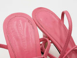 Bottega Veneta T-strap Heeled Sandals In Pink Leather Size Us 9.5 Fw0226crdu