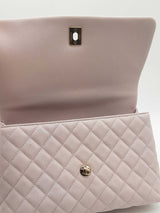 Chanel Light Pink Quilted Cavier Coco Top Handle Bag Eb1025wrxzde