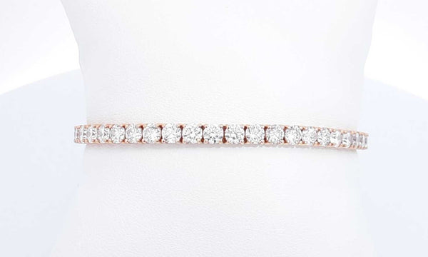 14k Rose Gold Lab Grown Diamond Tennis Bracelet 7 Inch Eboiredu 144030003284