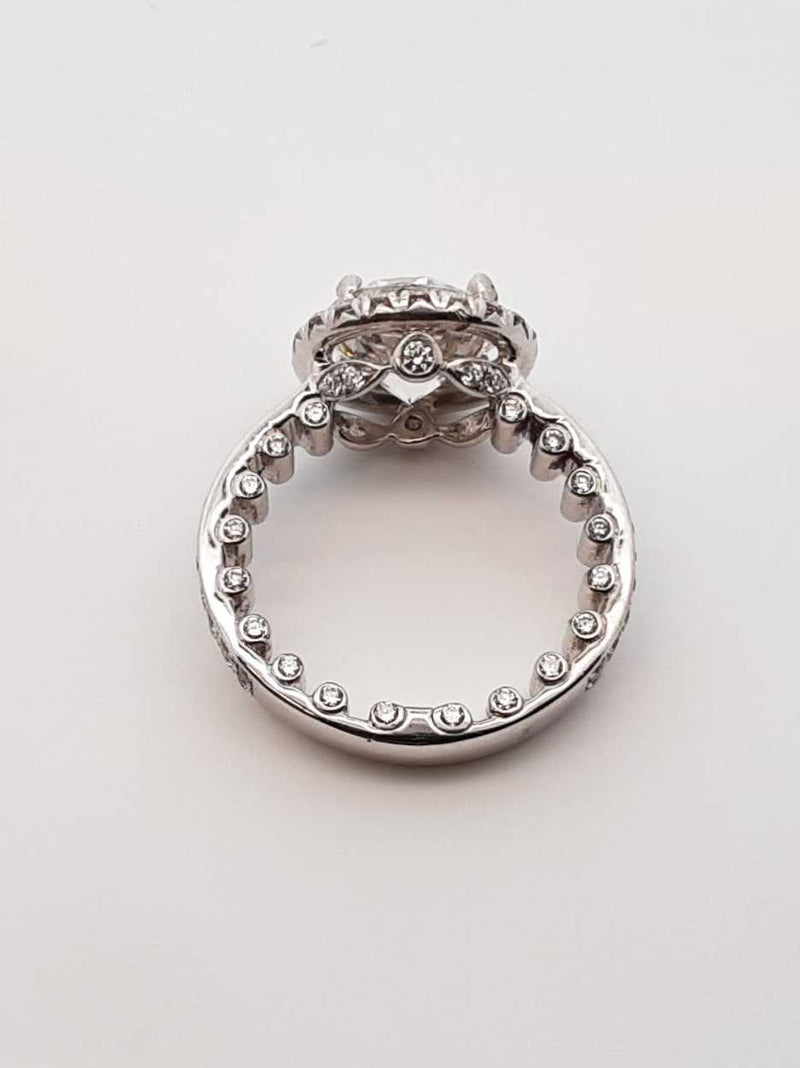 3.80 Cttw Lab-grown & Natural Diamond 14k Gold Ring 5.6 Gram Sz 4.5 Fw0625lowodu