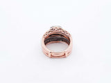 0.84 Cttw Diamond & Rose Gold Bridal Set 8 Grams Size 4.75 Fw0824prxdu