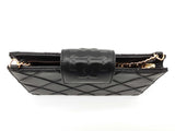 Tory Burch Fleming Mini Black Leather Chain Wallet Sd0826lozde